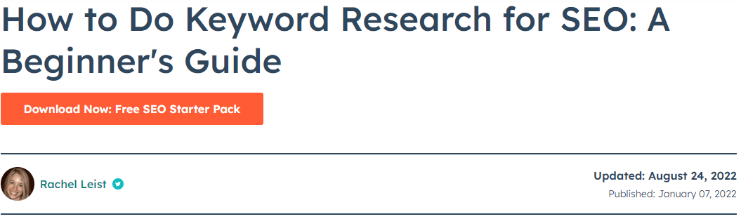 Keyword Research For Seo By Hubspot