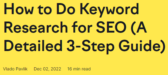 Keyword Research For Seo By Semrush